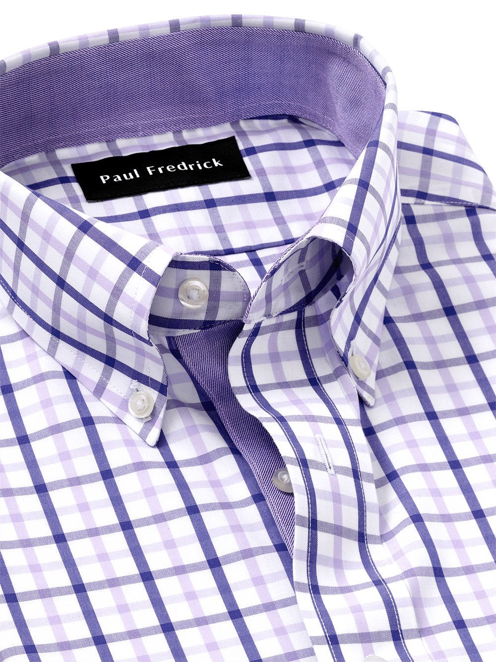 Alternate Image of Non-iron Cotton Check Dress Shirt With Contrast Trim-2