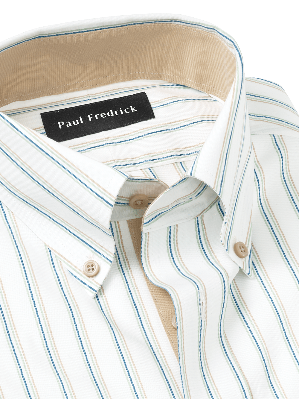 Alternate Image of Non-iron Cotton Stripe Dress Shirt With Contrast Trim-2