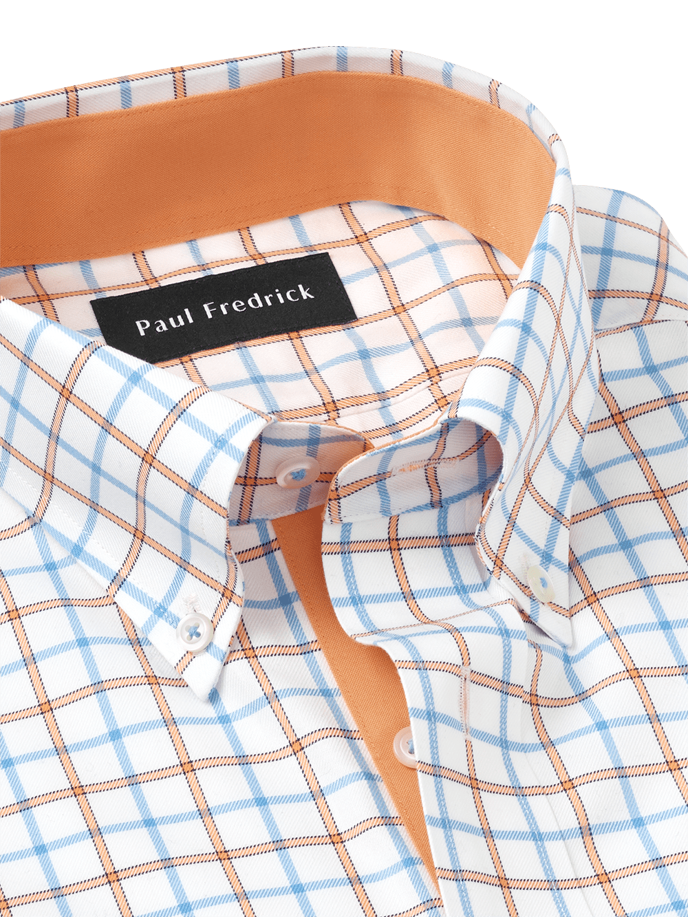 Alternate Image of Non-iron Cotton Windowpane Dress Shirt With Contrast Trim-2