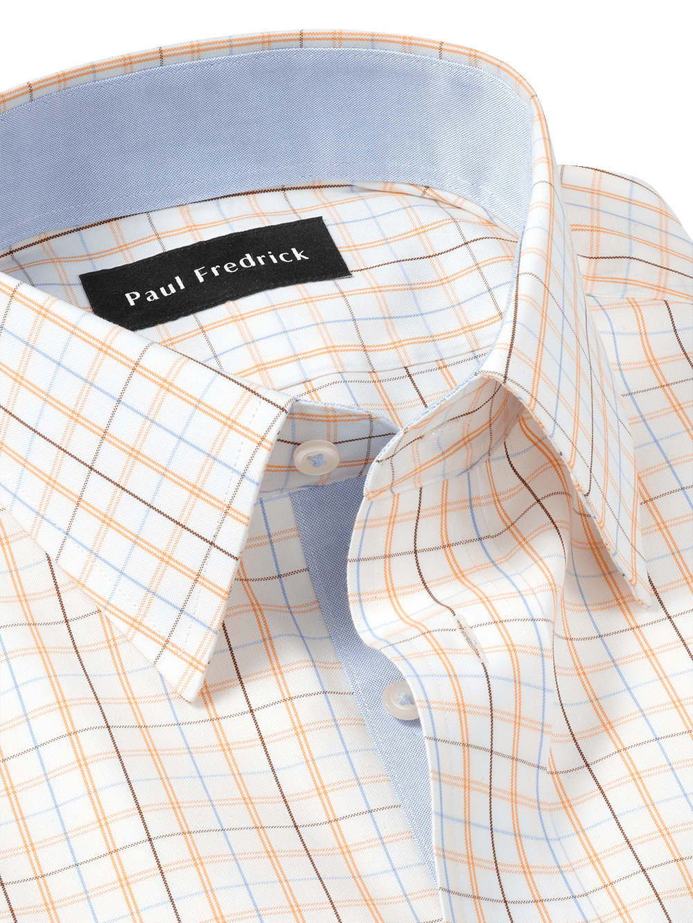Alternate Image of Non-iron Cotton Tattersall Dress Shirt With Contrast Trim-2