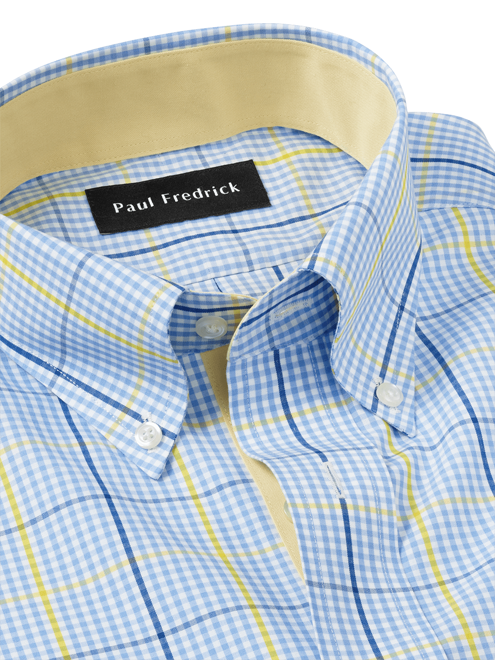 Alternate Image of Non-iron Cotton Plaid Dress Shirt With Contrast Trim-2