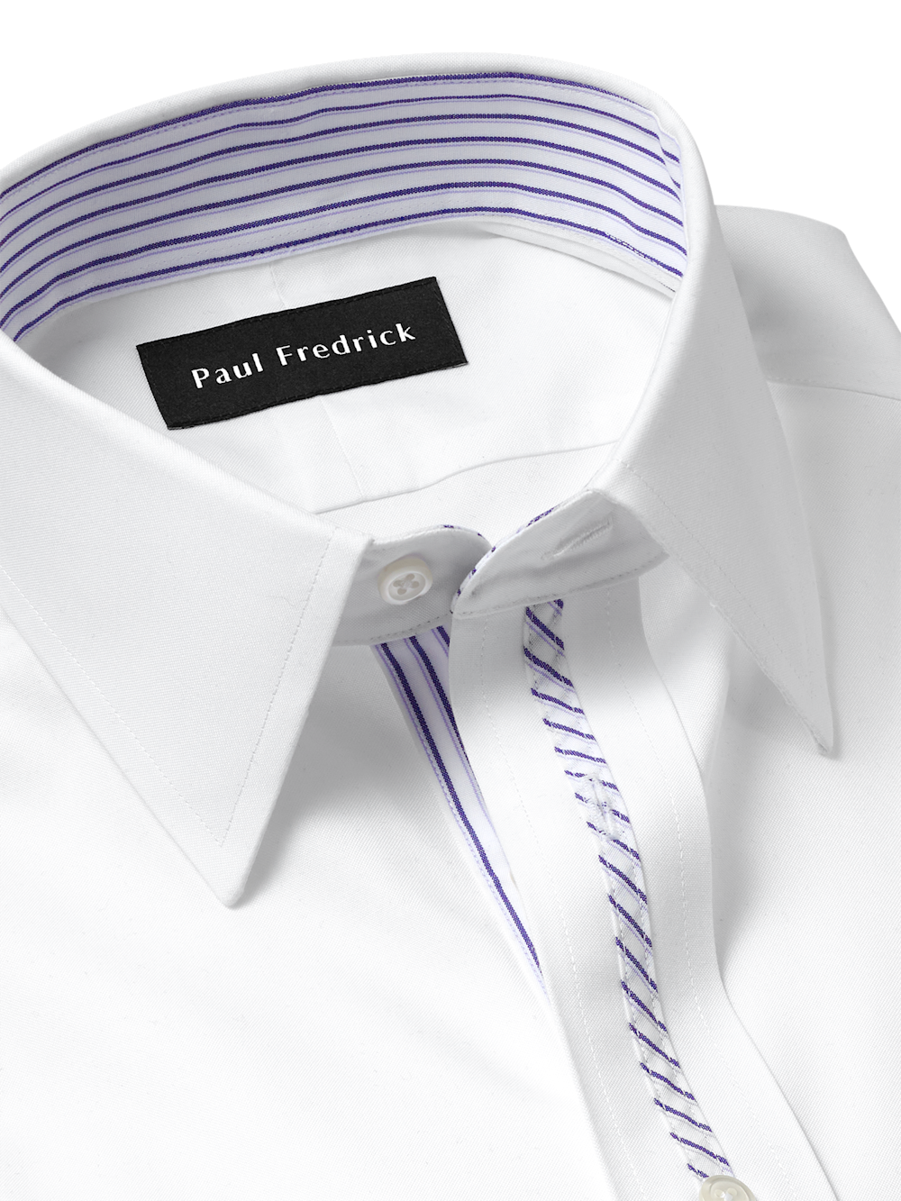 Alternate Image of Comfort Stretch Non-iron Solid Dress Shirt With Contrast Trim-6