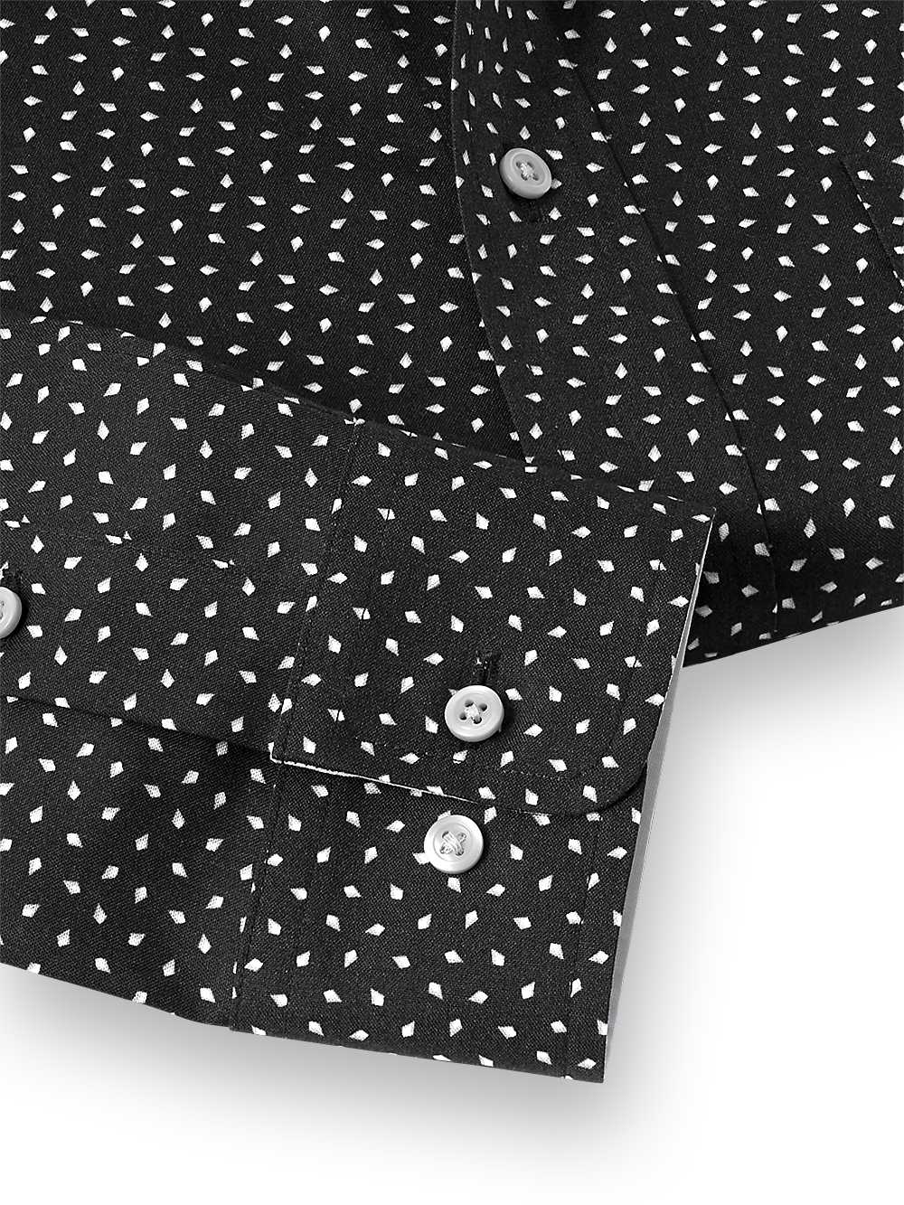 Alternate Image of Non-iron Cotton Geometric Print Dress Shirt With Contrast Trim-3