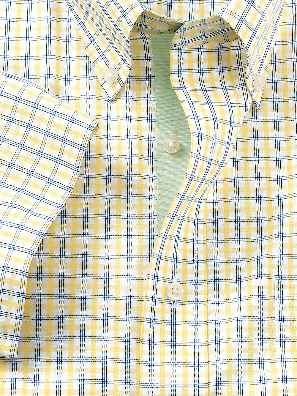 Alternate Image of Non-iron Cotton Check Dress Shirt With Contrast Trim-1