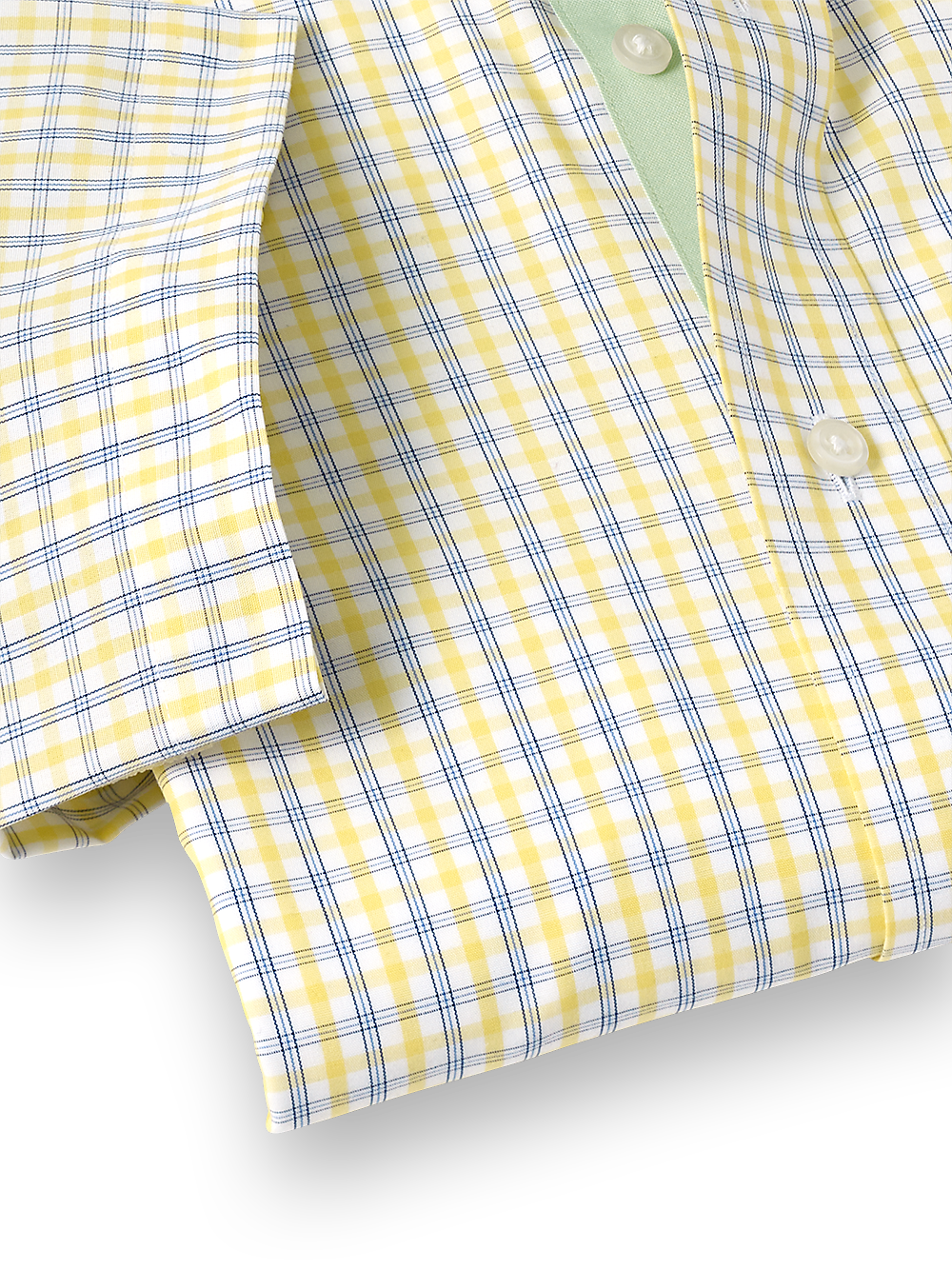 Alternate Image of Non-iron Cotton Check Dress Shirt With Contrast Trim-3