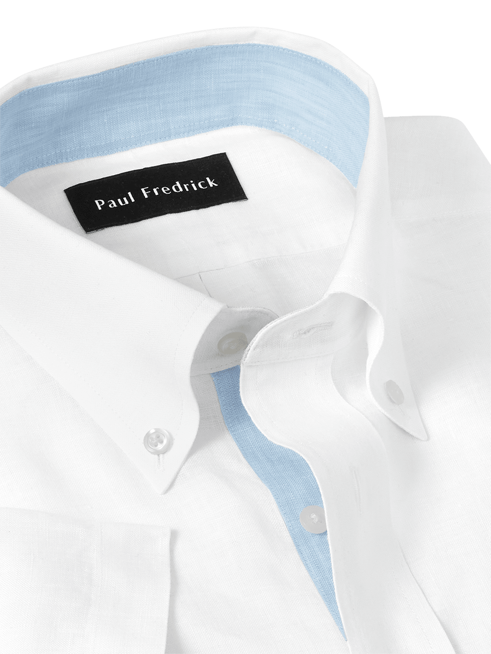 Alternate Image of Non-iron Linen Solid Dress Shirt With Contrast Trim-2