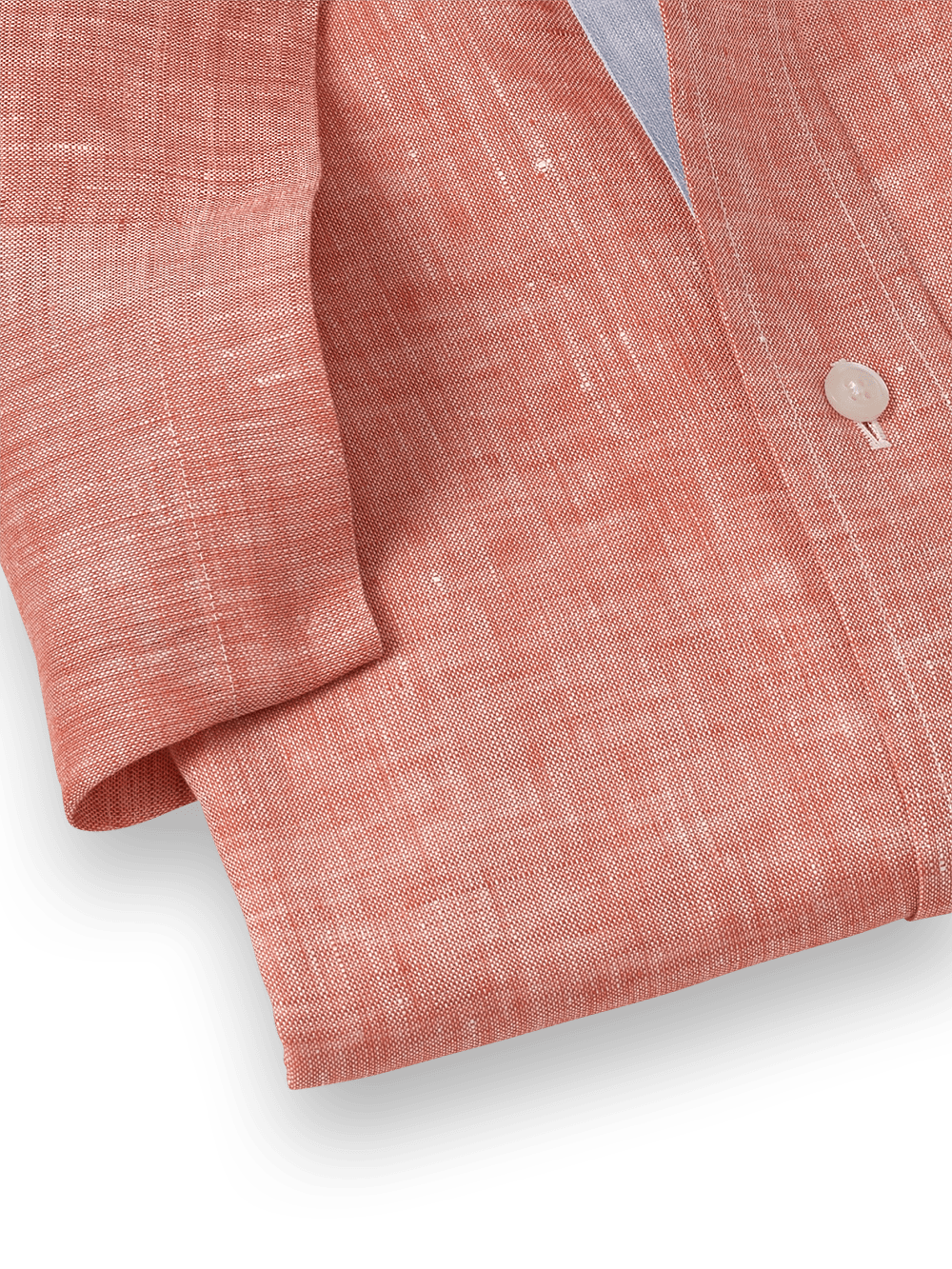 Alternate Image of Non-iron Linen Solid Dress Shirt With Contrast Trim-3
