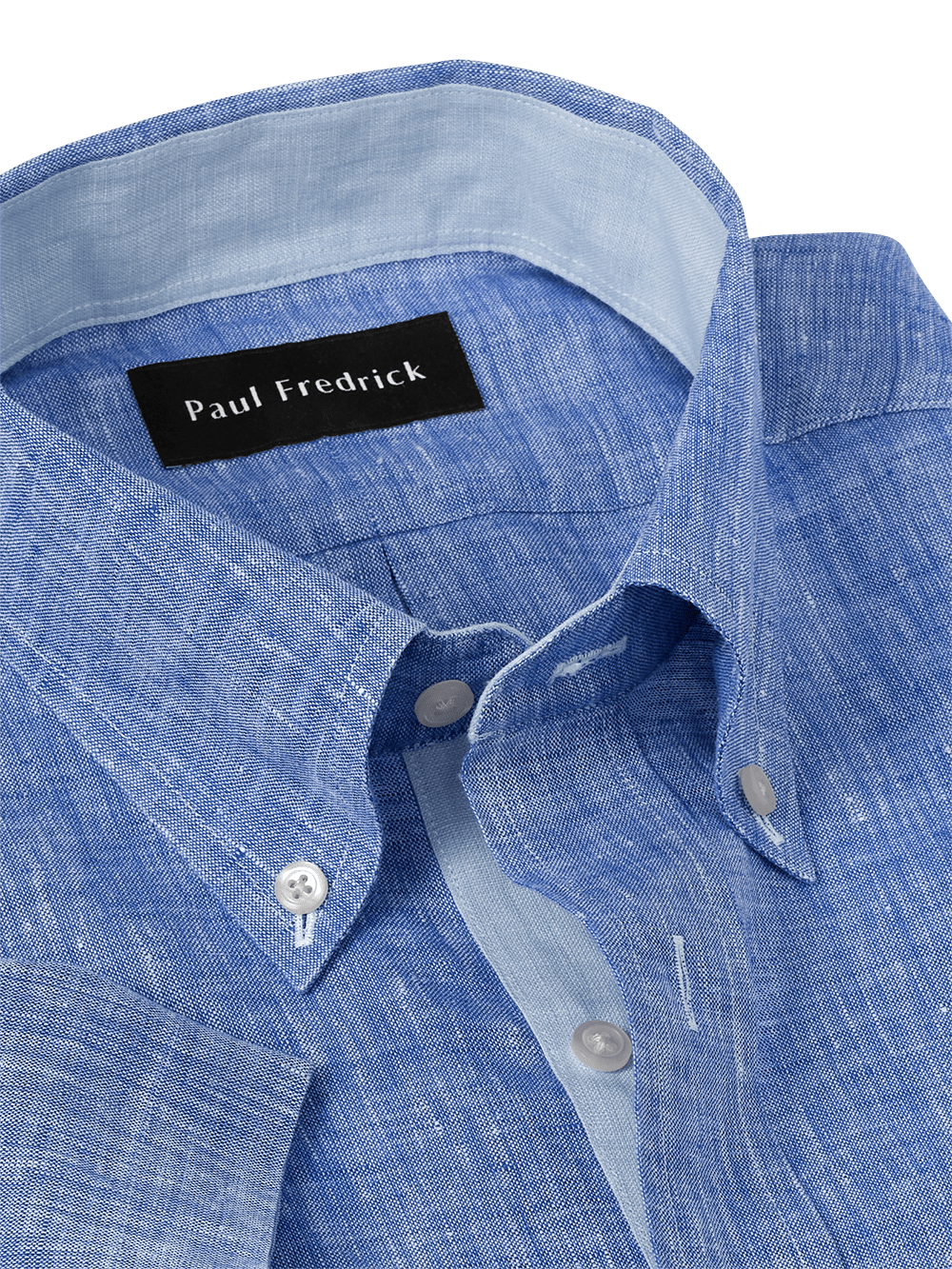 Alternate Image of Non-iron Linen Solid Dress Shirt With Contrast Trim-2