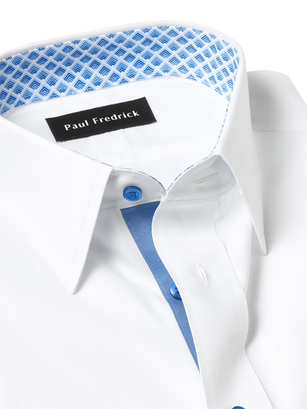 Alternate Image of Non-iron Cotton Solid Dress Shirt With Contrast Trim-3