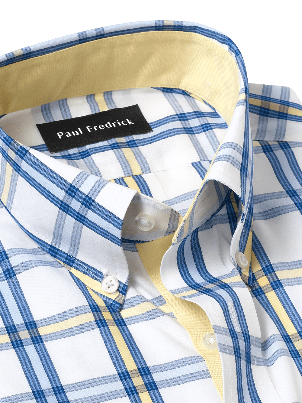 Alternate Image of Non-iron Cotton Windowpane Dress Shirt With Contrast Trim-2