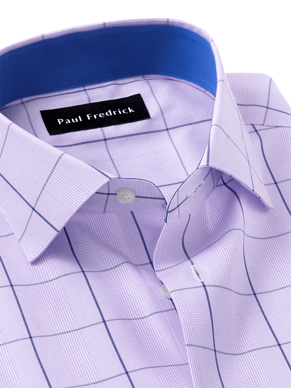 Alternate Image of Non-iron Cotton Check Dress Shirt With Contrast Trim-3