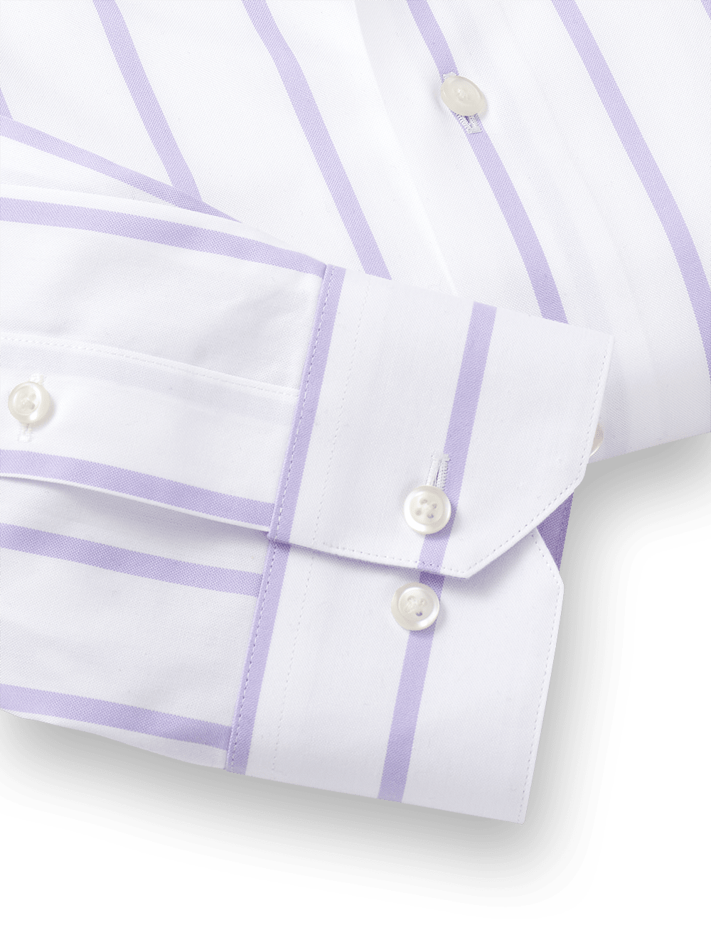 Alternate Image of Non-iron Cotton Stripe Dress Shirt With Contrast Trim-3