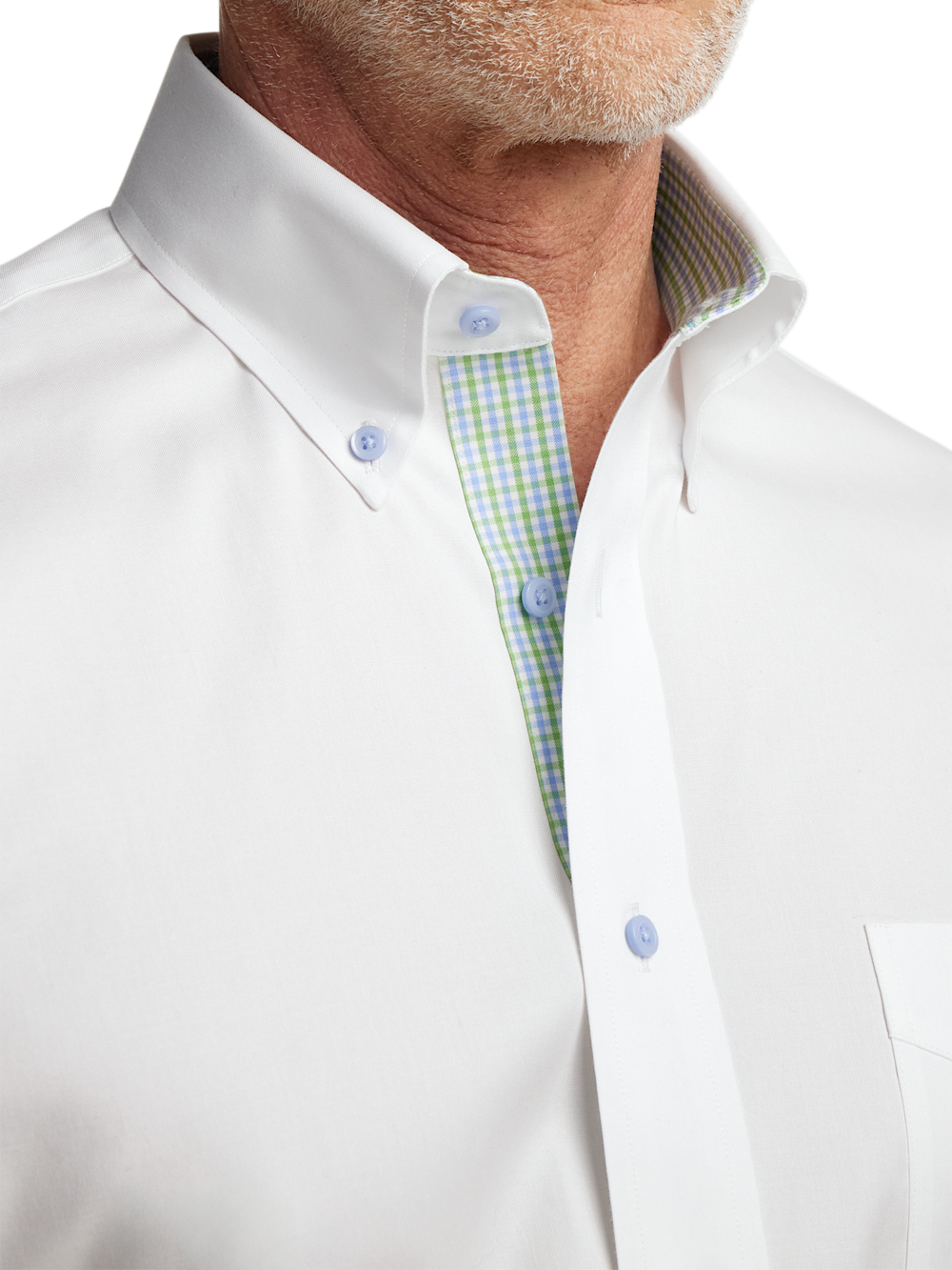 Alternate Image of Comfort Stretch Non-iron Solid Dress Shirt With Contrast Trim-2