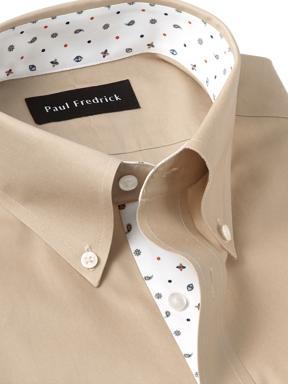 Alternate Image of Non-iron Cotton Solid Dress Shirt With Contrast Trim-2
