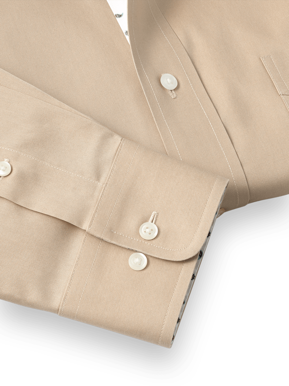 Alternate Image of Non-iron Cotton Solid Dress Shirt With Contrast Trim-3