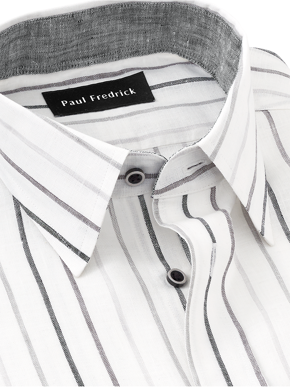 Alternate Image of Linen Stripe Dress Shirt With Contrast Trim-2