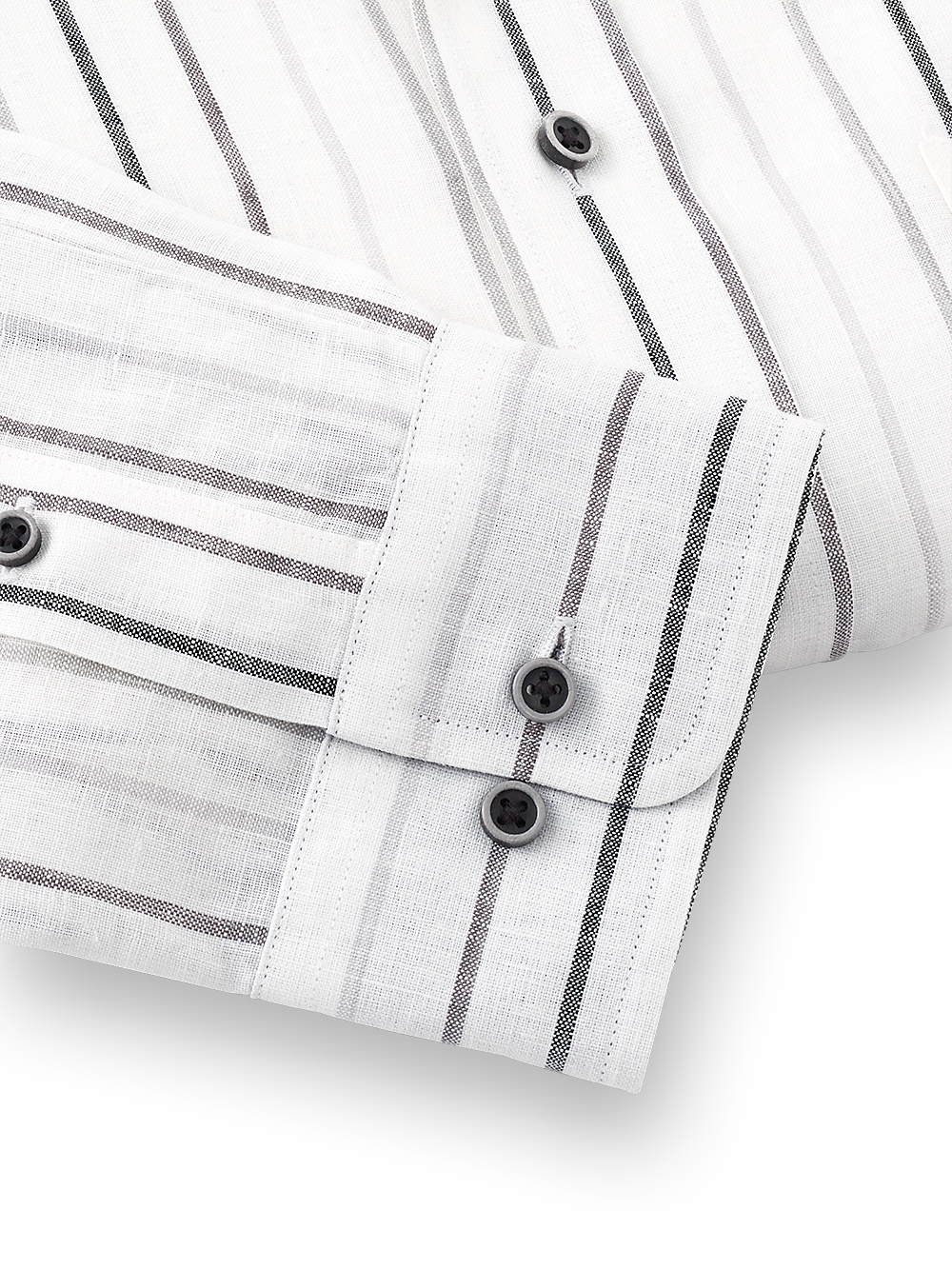 Alternate Image of Linen Stripe Dress Shirt With Contrast Trim-3