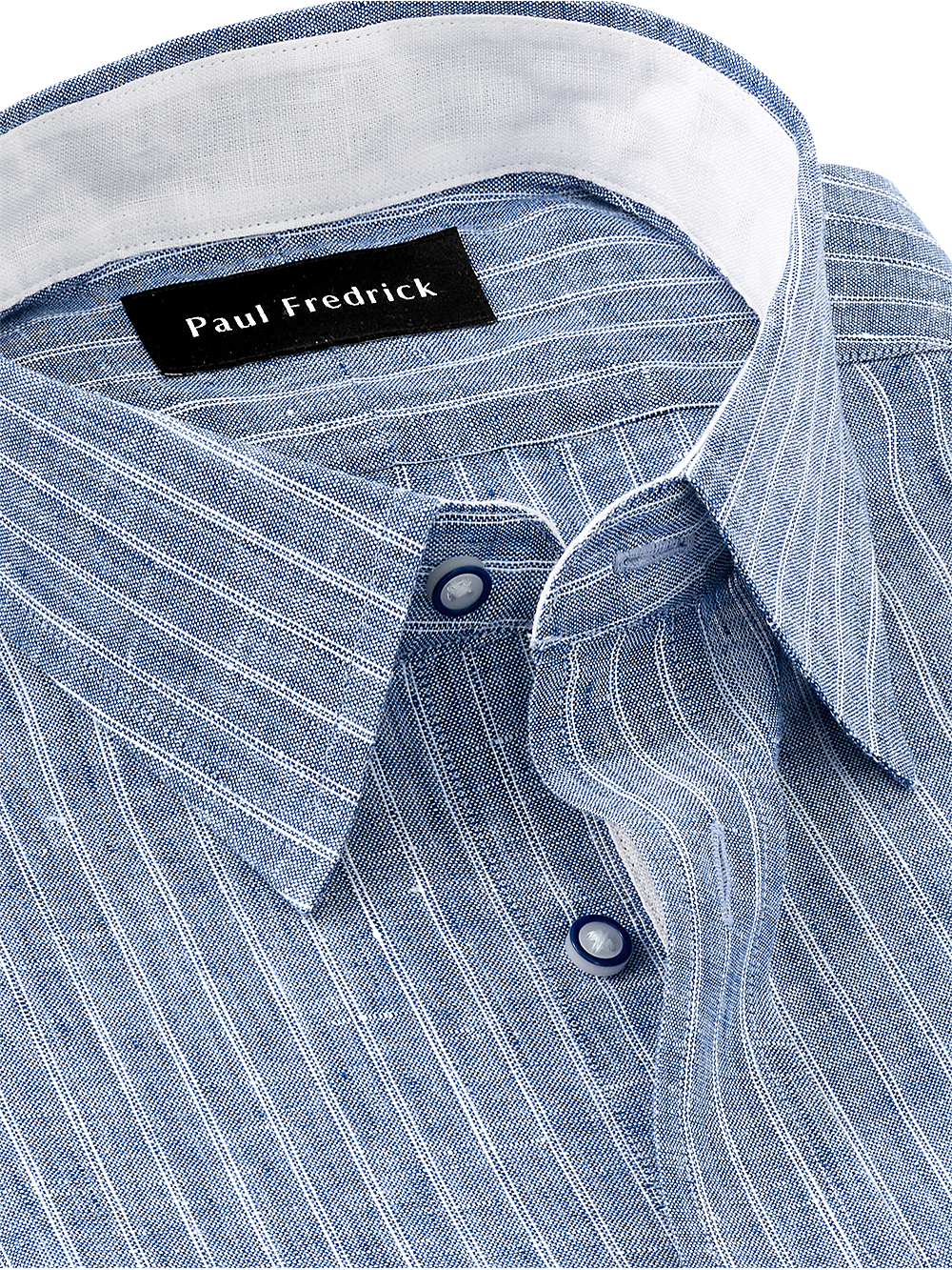 Alternate Image of Linen Stripe Dress Shirt With Contrast Trim-2
