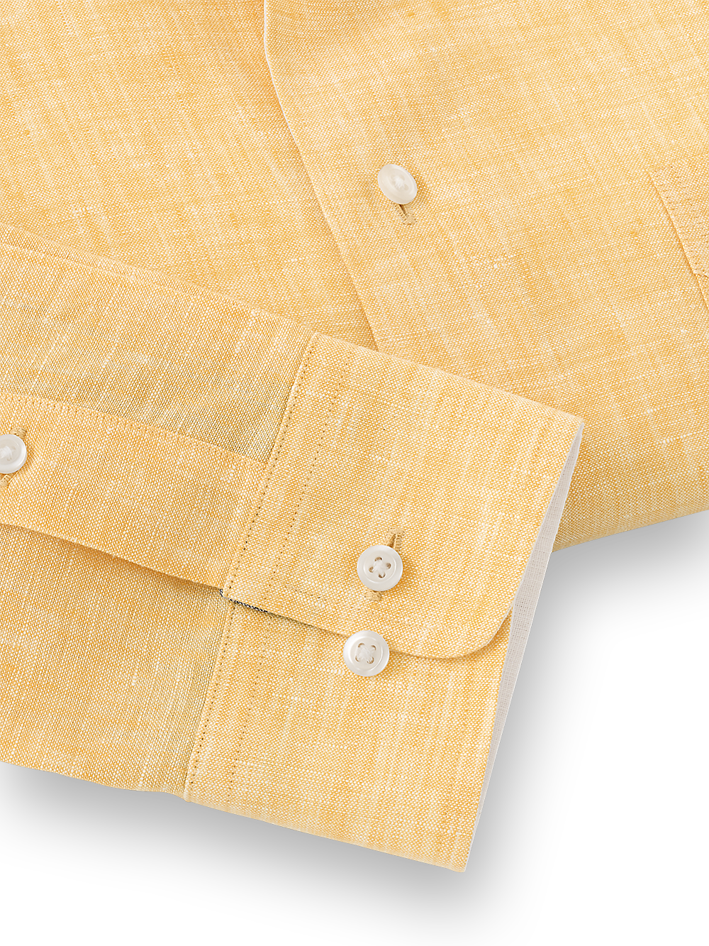 Alternate Image of Linen Solid Dress Shirt With Contrast Trim-3