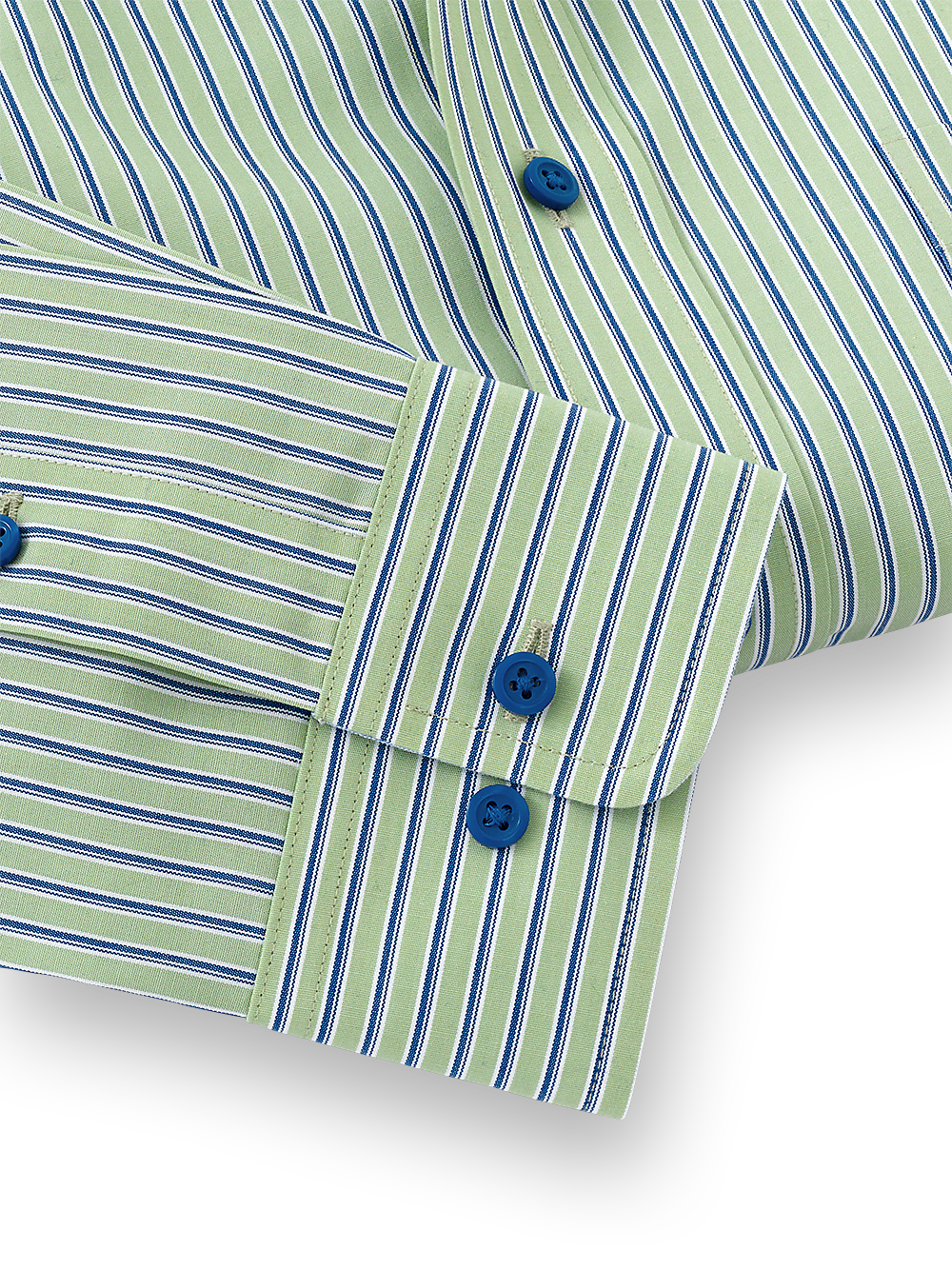Alternate Image of Non-iron Cotton Stripe Dress Shirt With Contrast Trim-3