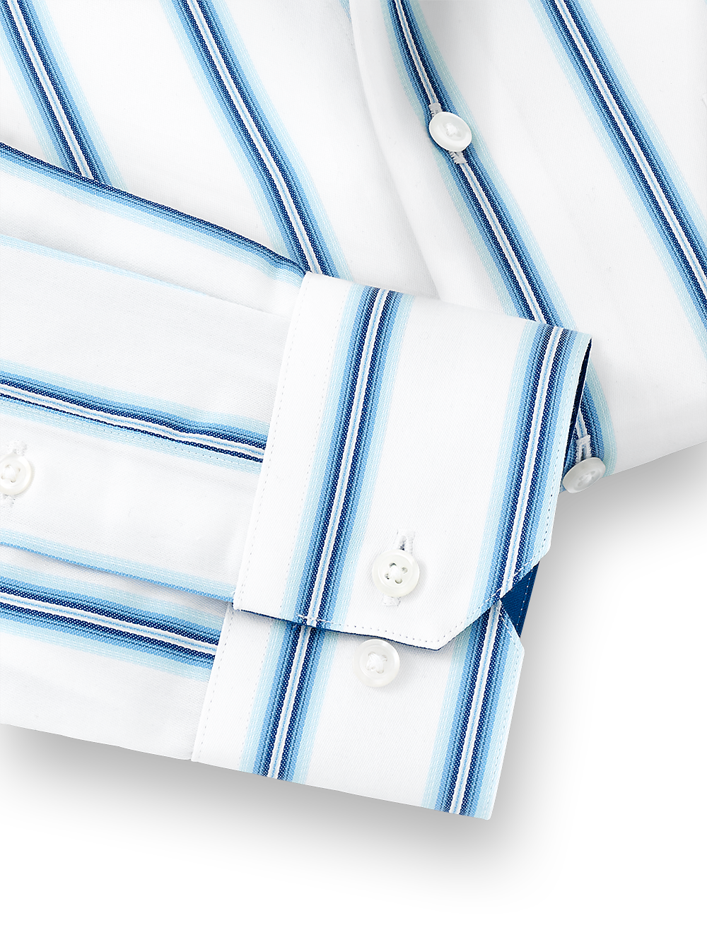 Alternate Image of Non-iron Cotton Stripe Dress Shirt With Contrast Trim-3