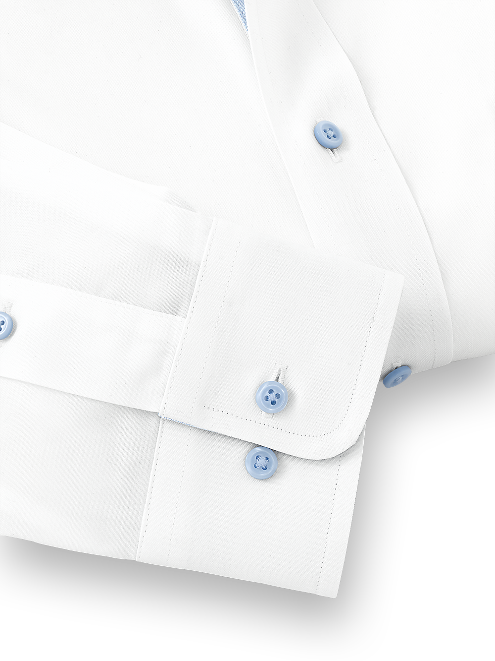 Alternate Image of Non-iron Cotton Solid Dress Shirt With Contrast Trim-3