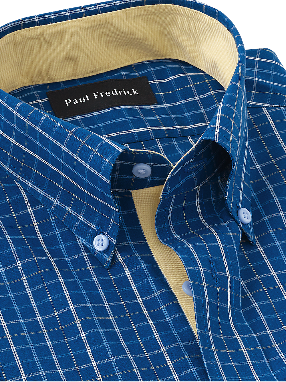 Alternate Image of Non-iron Cotton Tattersall Dress Shirt With Contrast Trim-2