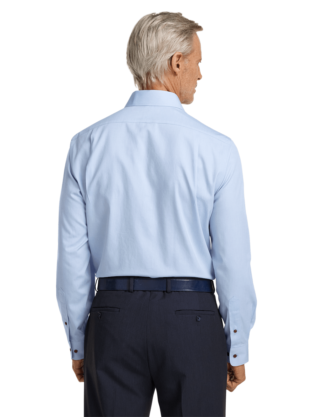 Alternate Image of Non-iron Cotton Solid Dress Shirt With Contrast Trim-4