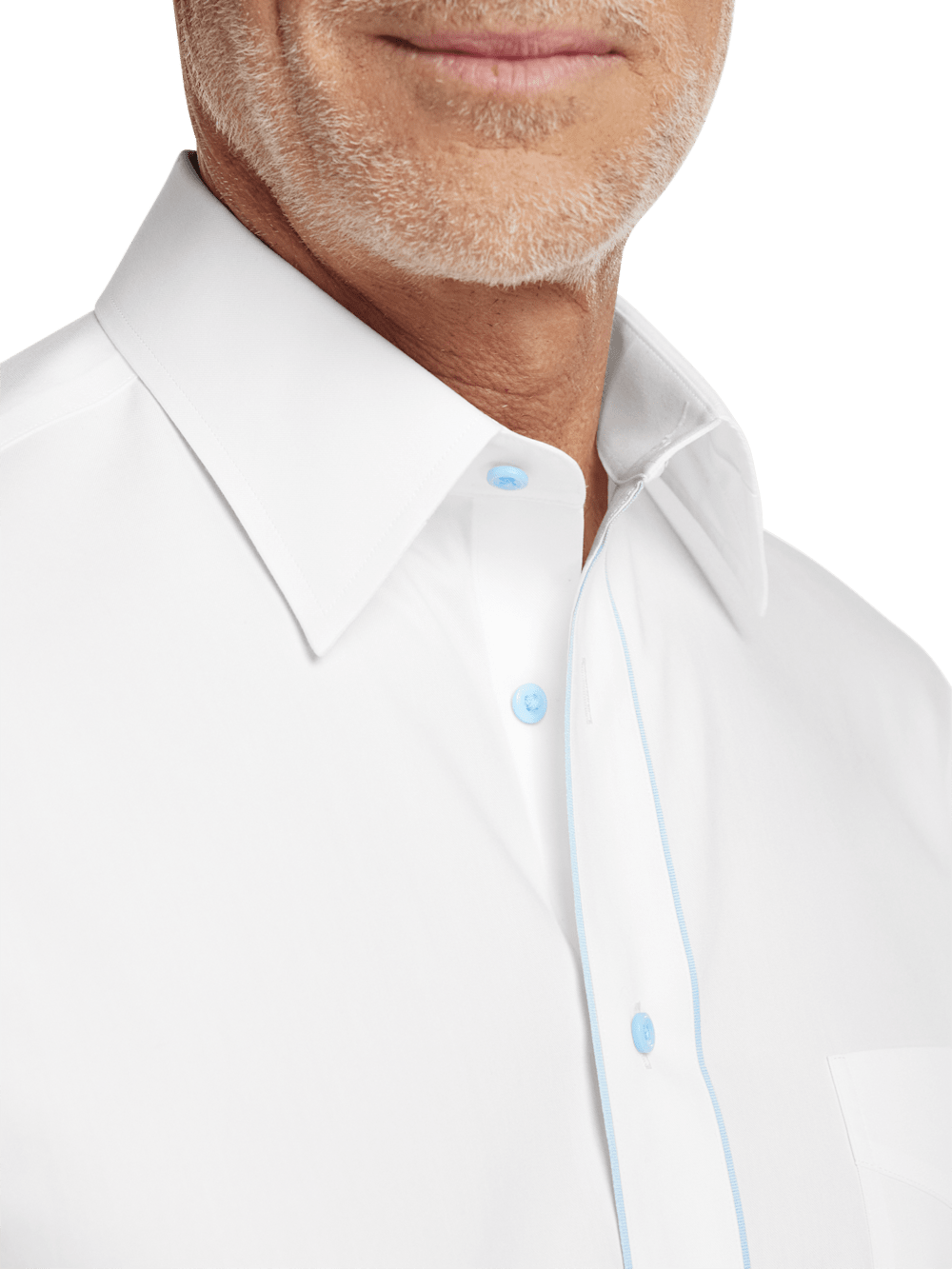 Alternate Image of Non-iron Cotton Solid Dress Shirt With Contrast Trim-2