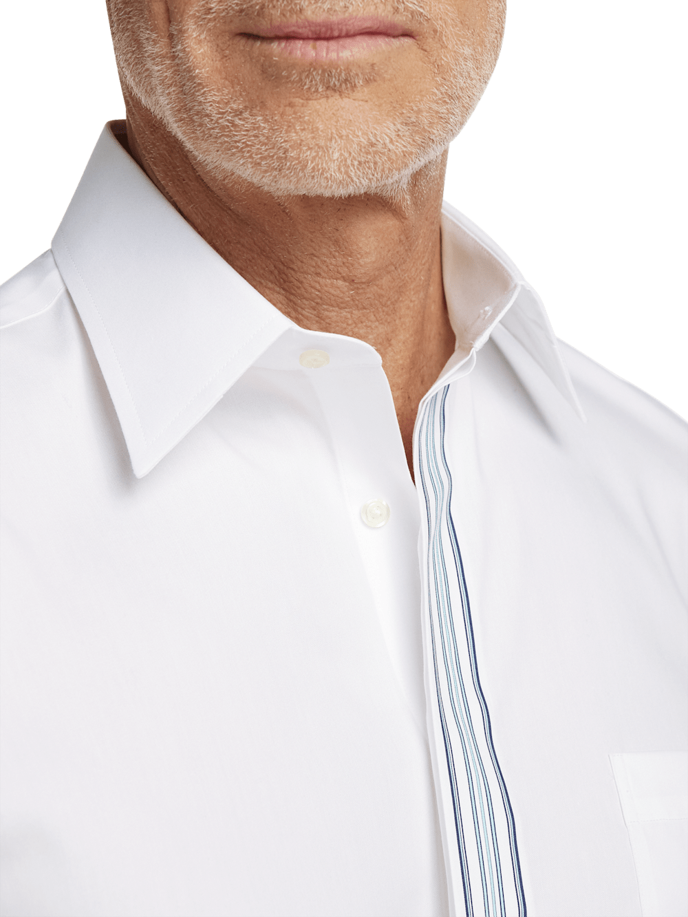Alternate Image of Non-iron Cotton Solid Dress Shirt With Contrast Trim-2