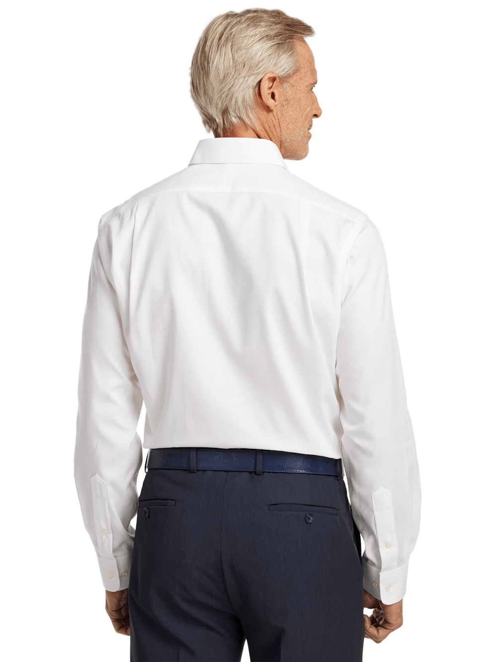 Alternate Image of Non-iron Cotton Solid Dress Shirt With Contrast Trim-4