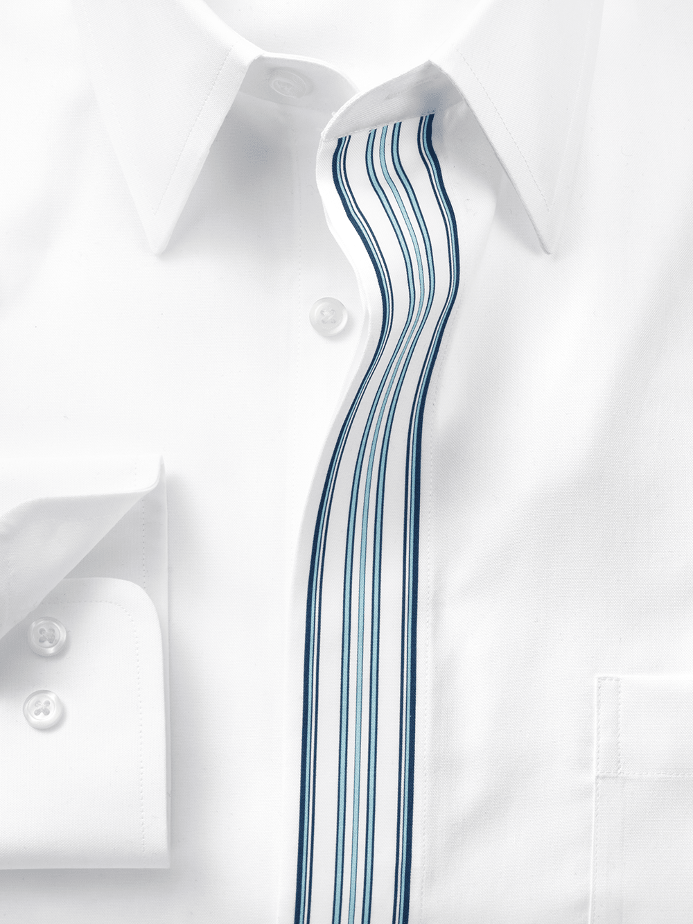 Alternate Image of Non-iron Cotton Solid Dress Shirt With Contrast Trim-5