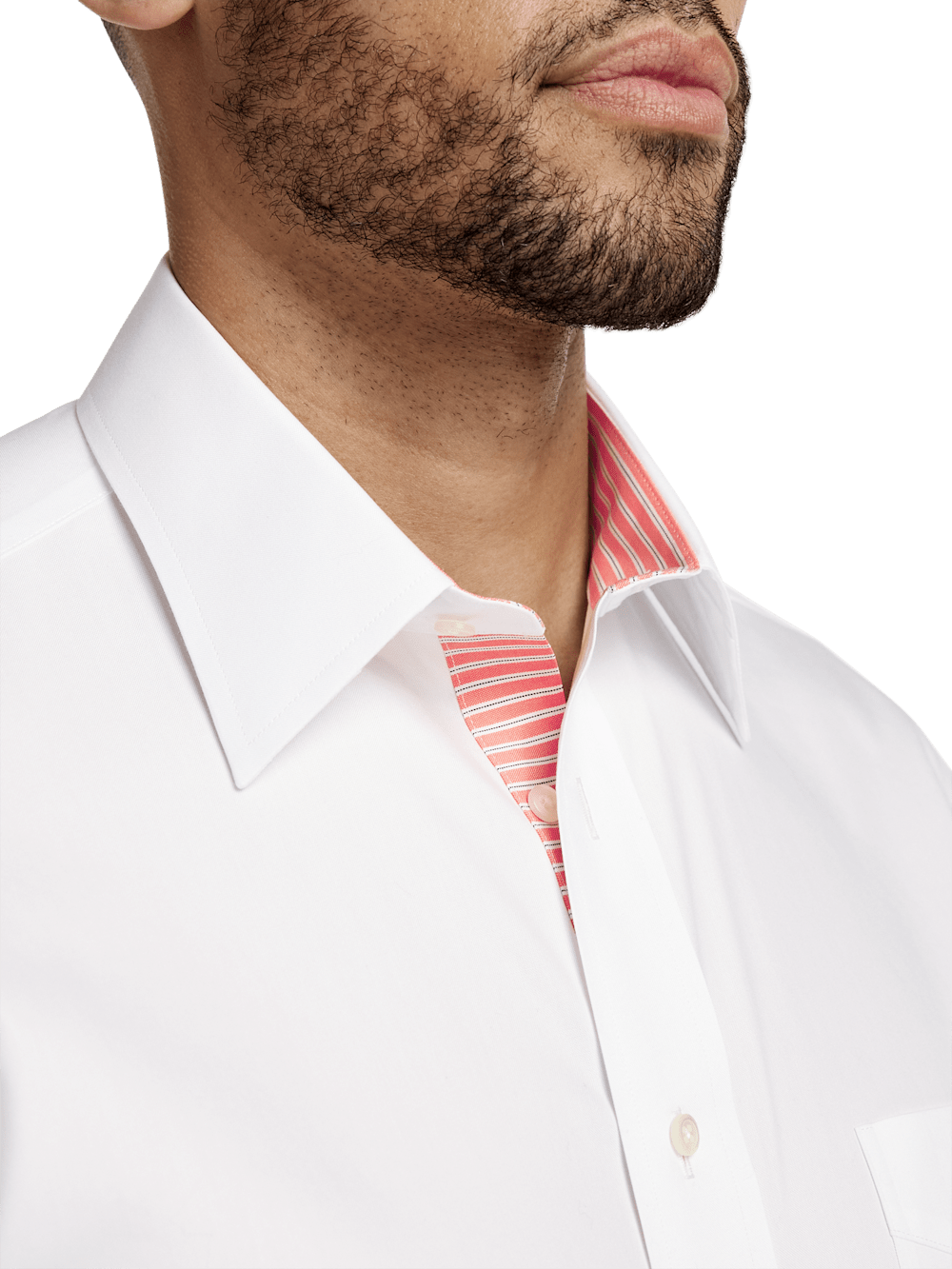 Alternate Image of Non-iron Cotton Solid Dress Shirt With Contrast Trim-2
