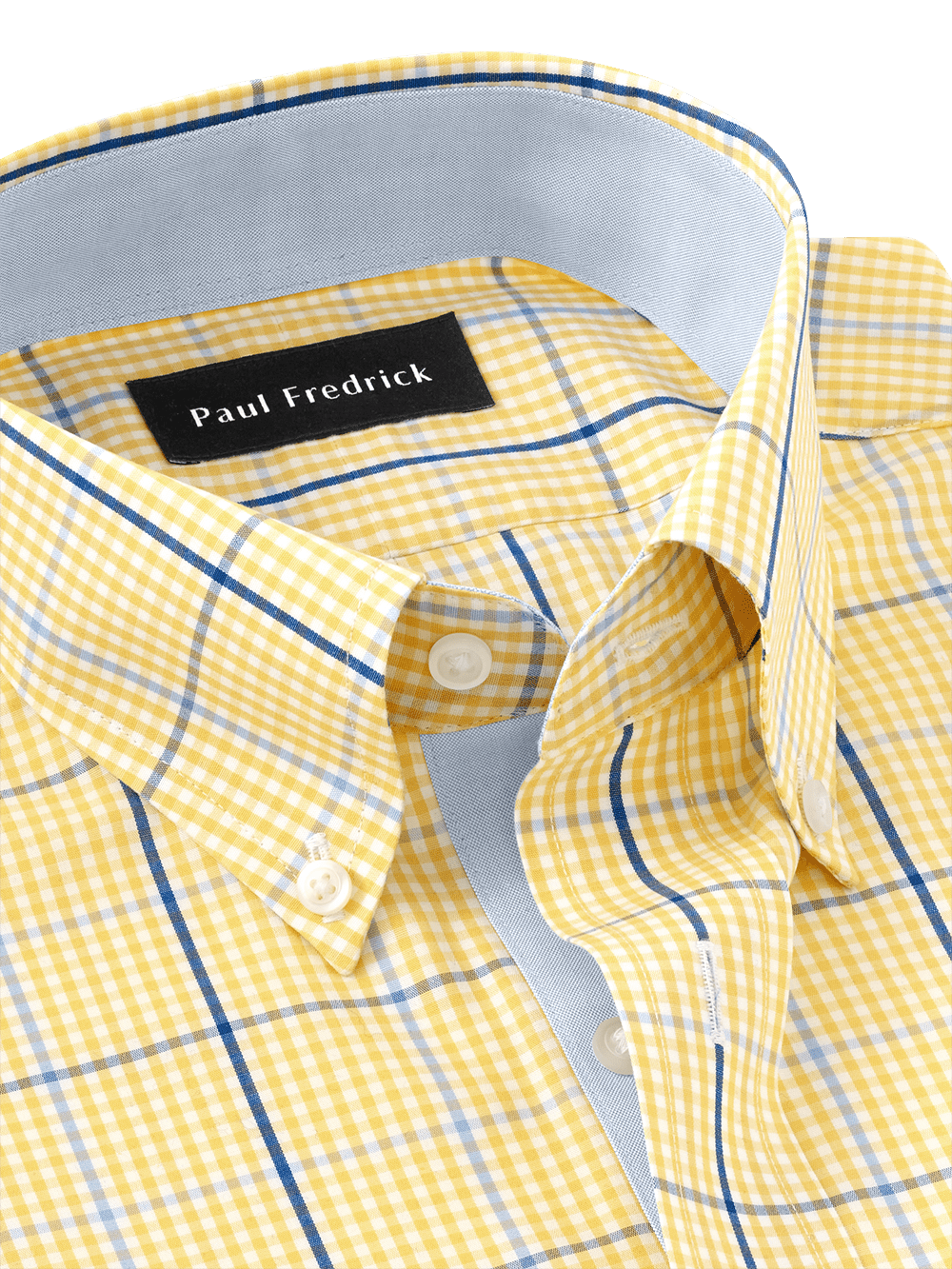 Alternate Image of Non-iron Cotton Windowpane Dress Shirt With Contrast Trim-6