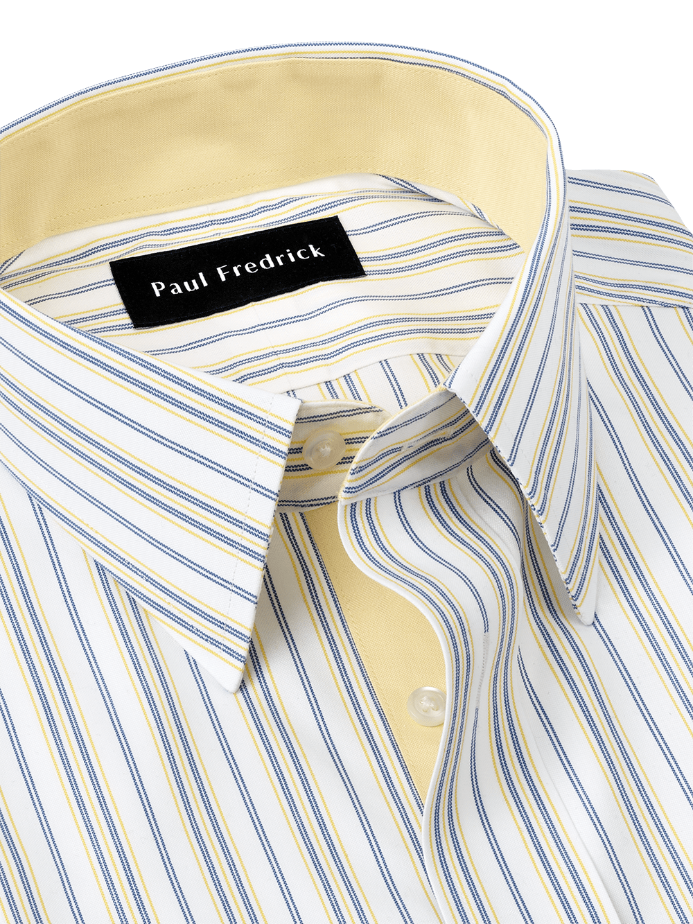 Alternate Image of Non-iron Cotton Stripe Dress Shirt With Contrast Trim-6