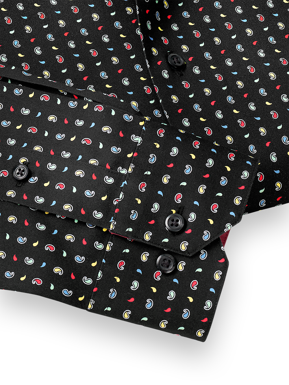 Alternate Image of Non-iron Cotton Paisley Dress Shirt With Contrast Trim-3