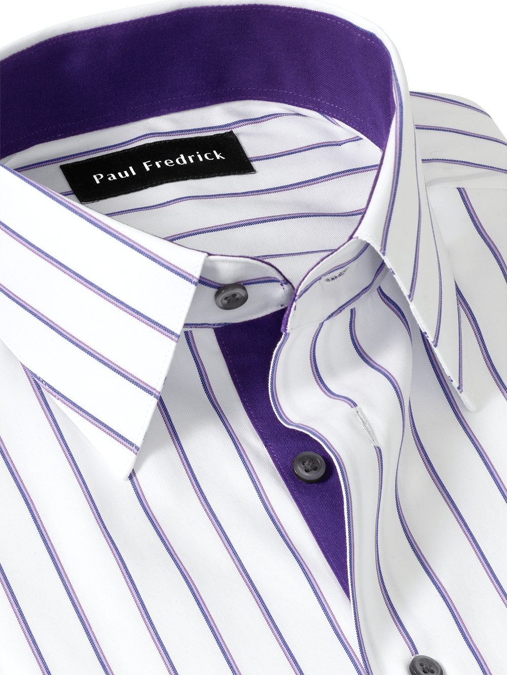 Alternate Image of Non-iron Cotton Stripe Dress Shirt With Contrast Trim-2