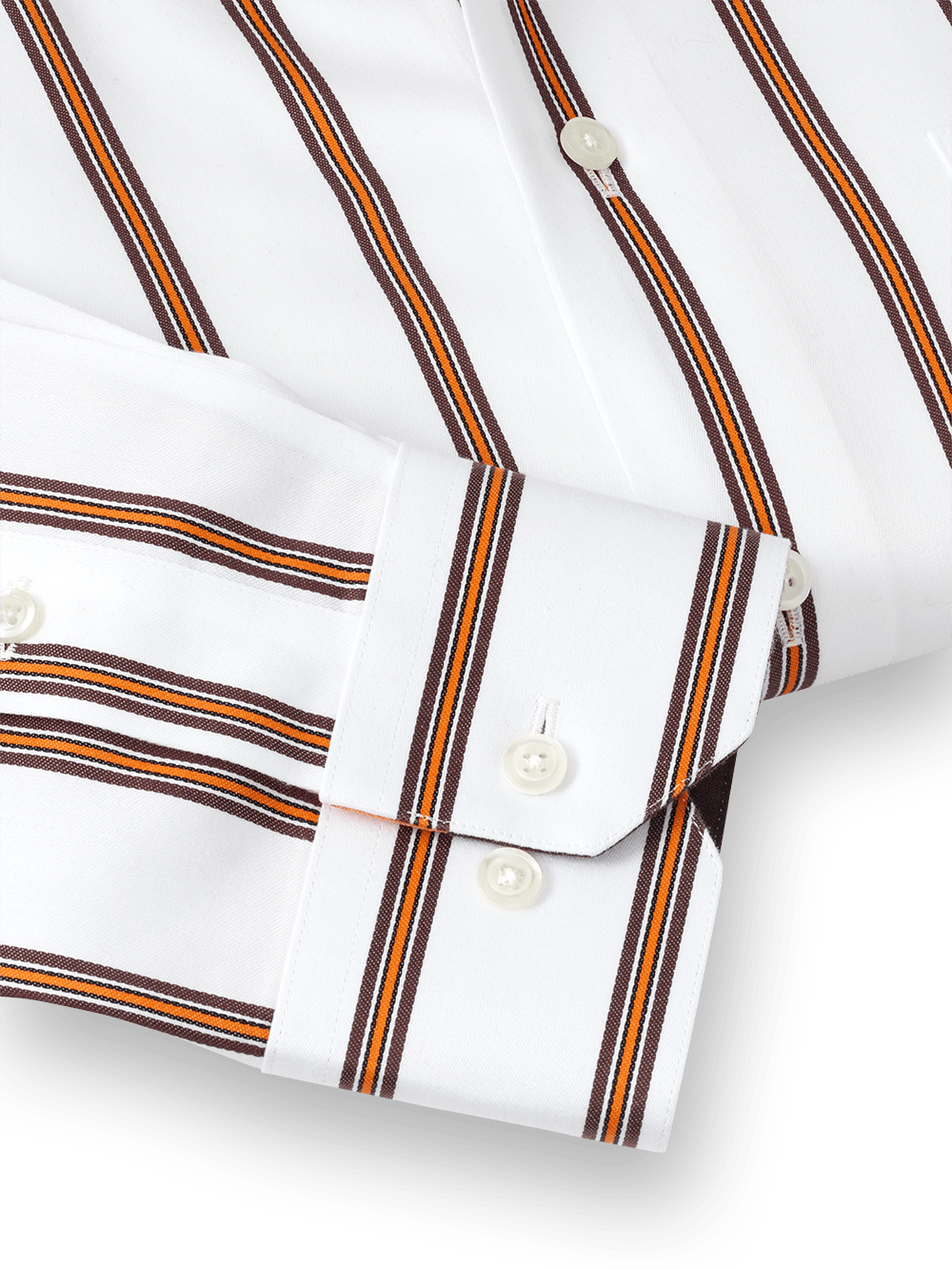 Alternate Image of Non-iron Cotton Stripe Dress Shirt With Contrast Trim-3