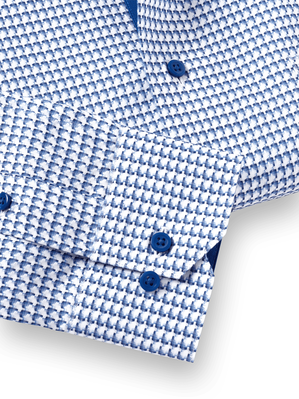 Alternate Image of Non-iron Cotton Houndstooth Dress Shirt With Contrast Trim-3