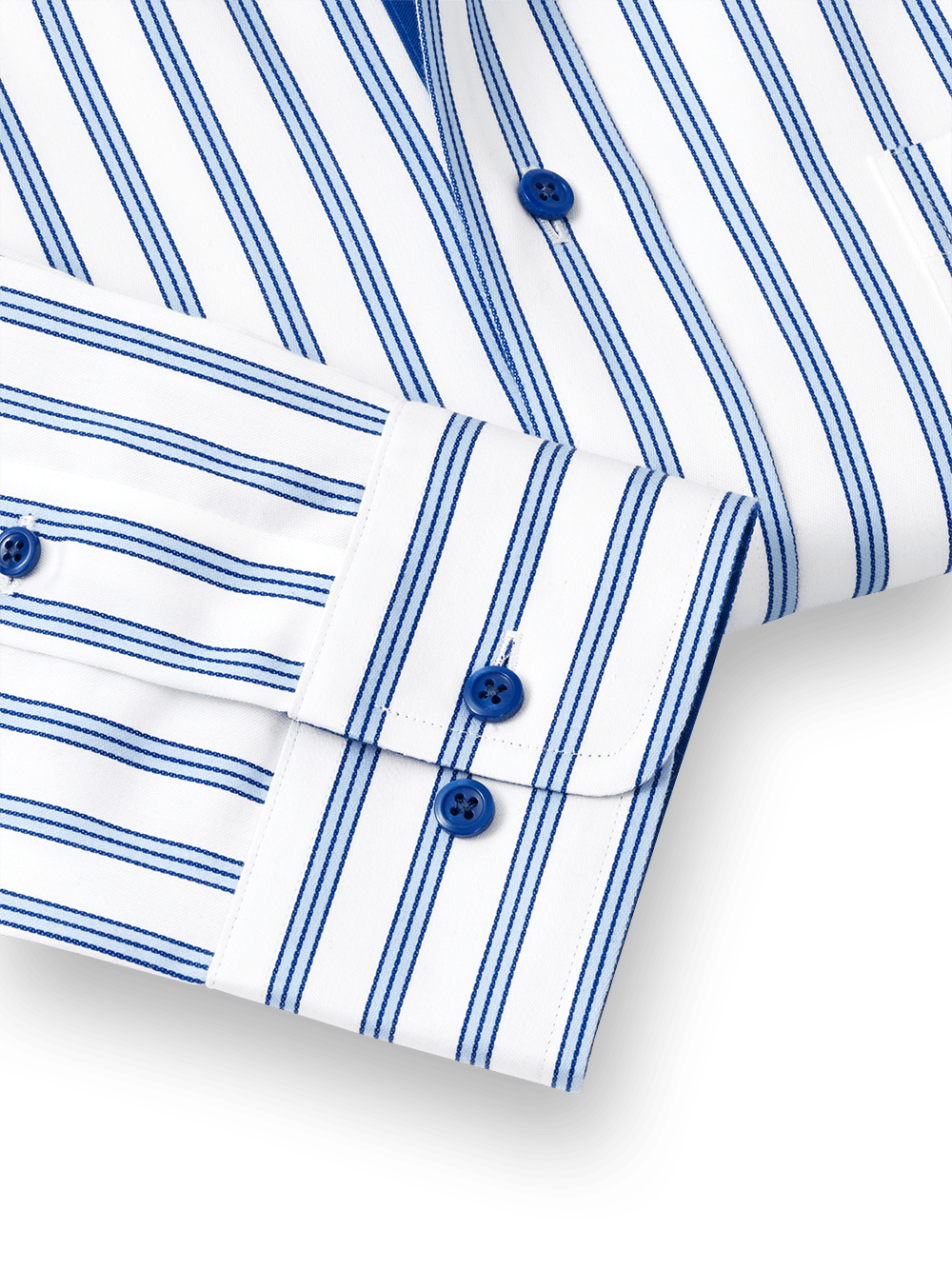 Alternate Image of Non-iron Cotton Stripe Dress Shirt With Contrast Trim-3