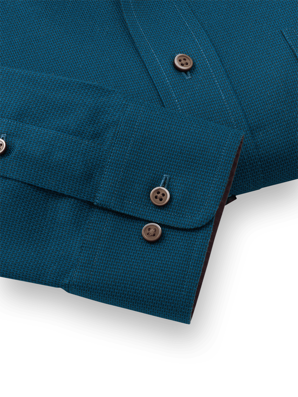 Alternate Image of Non-iron Cotton Solid Dress Shirt With Contrast Trim-3