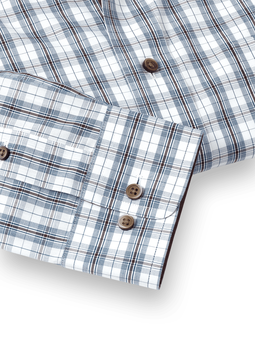 Alternate Image of Non-iron Cotton Plaid Dress Shirt With Contrast Trim-4