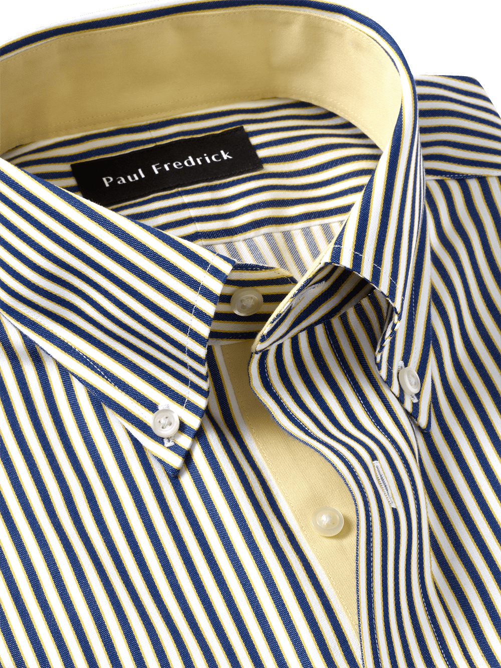 Alternate Image of Non-iron Cotton Stripe Dress Shirt With Contrast Trim-2