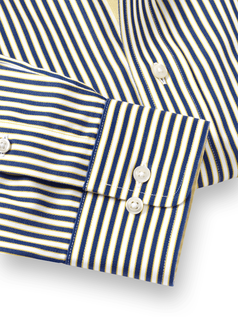 Alternate Image of Non-iron Cotton Stripe Dress Shirt With Contrast Trim-3