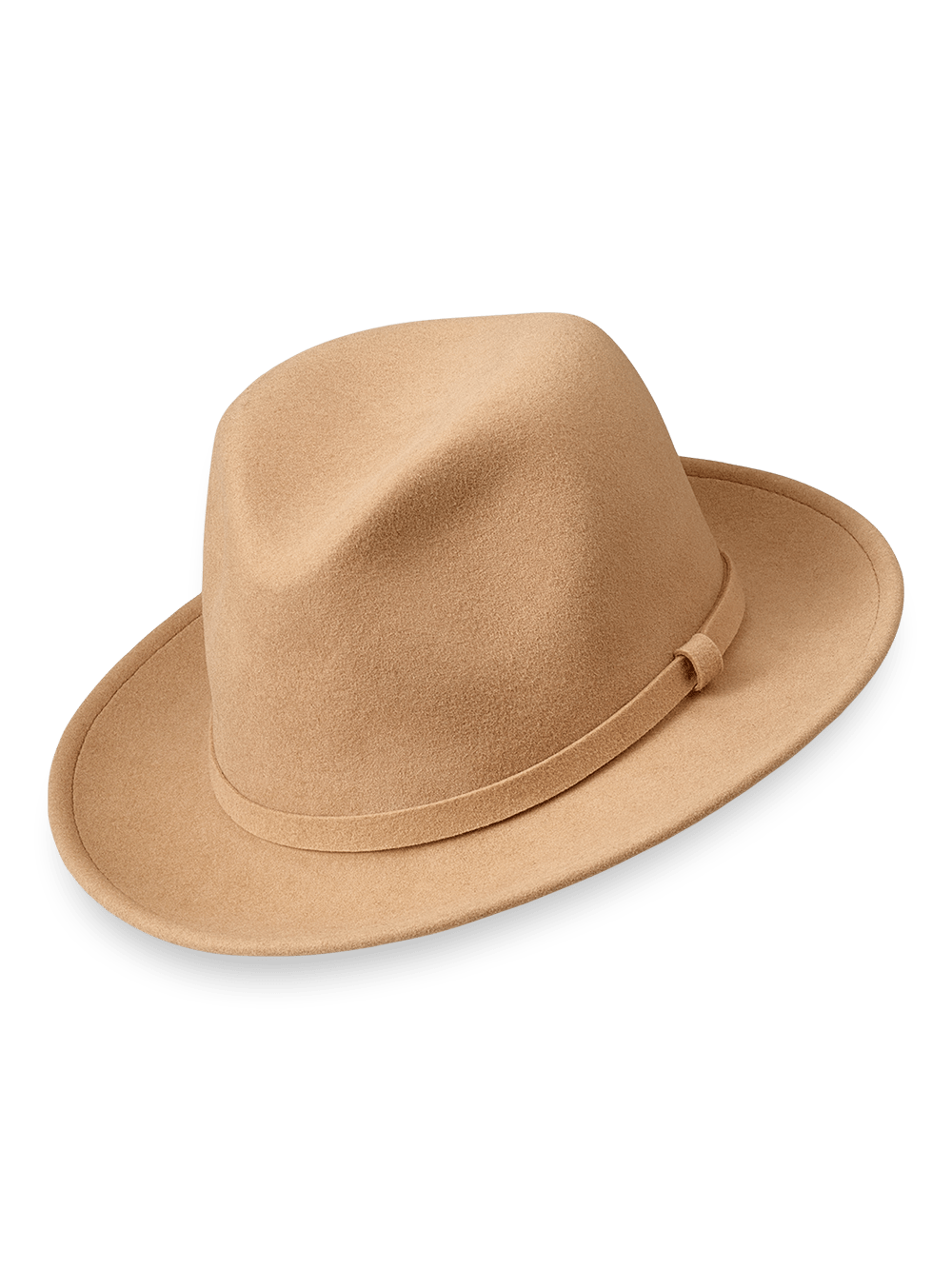 Product Image of Wool Fedora With Grosgrain Ribbon-Sand