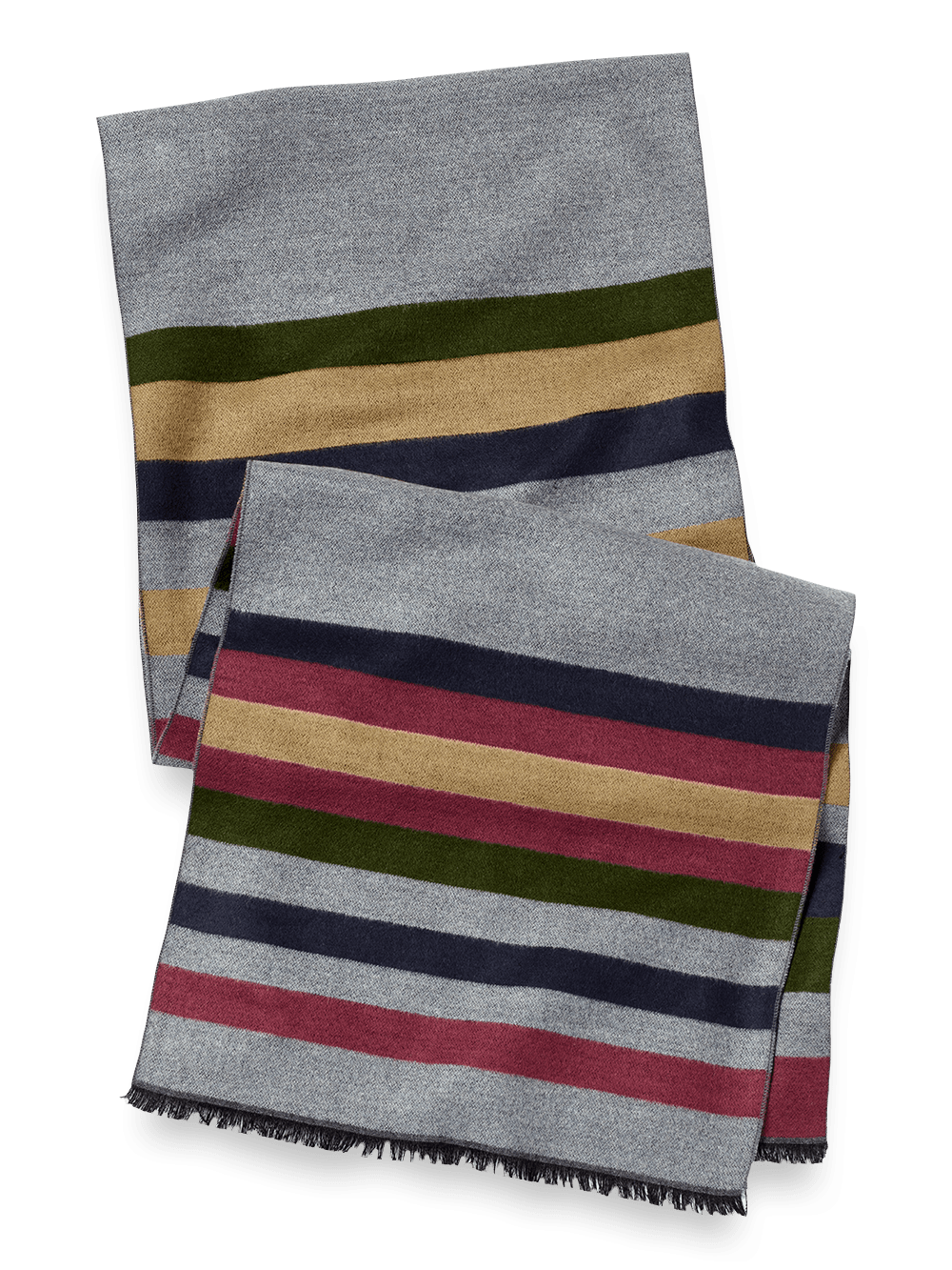 Product Image of Stripe Brushed Silk Scarf-Multi