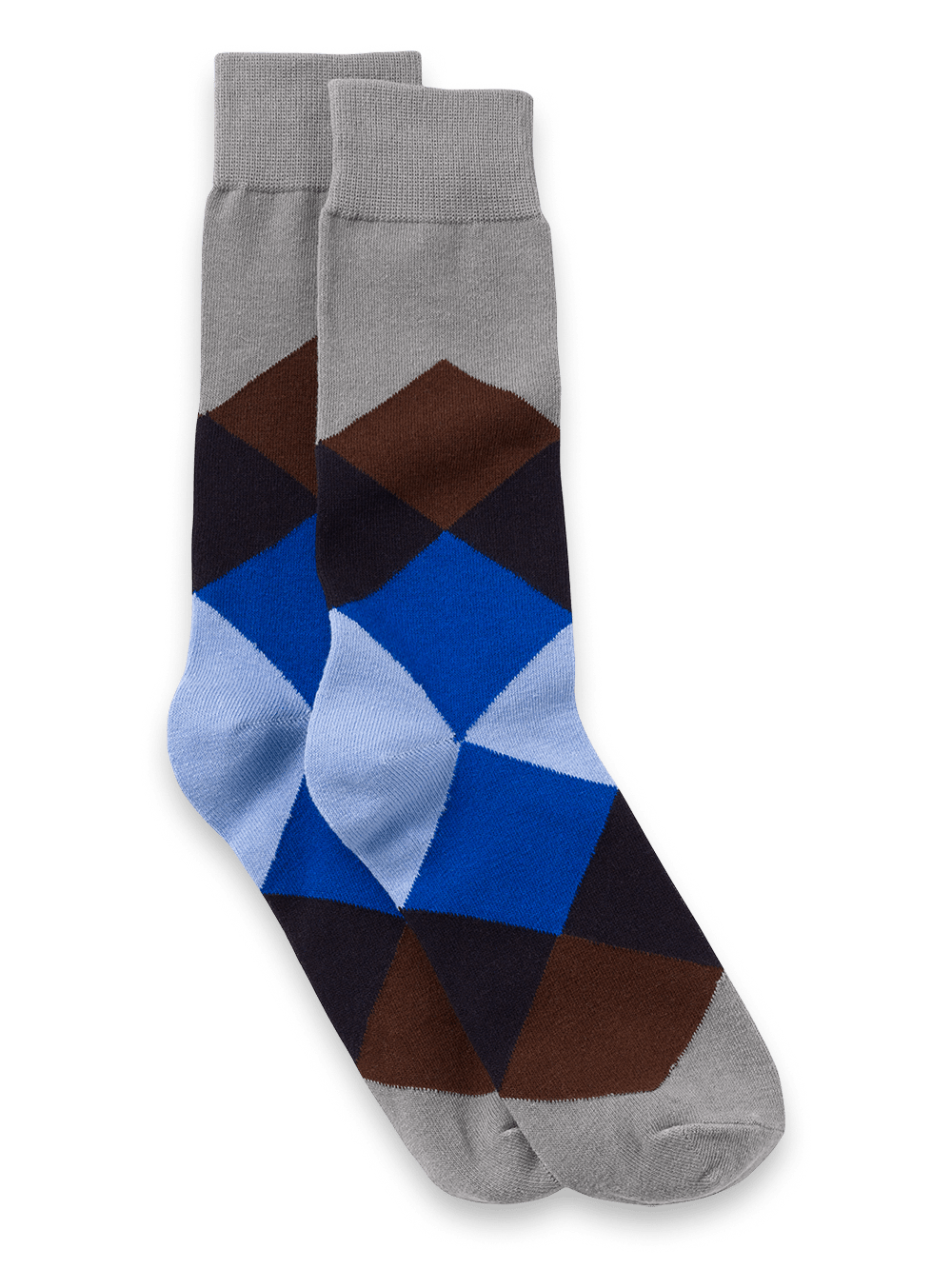 Product Image of Argyle Cotton Blend Sock-Grey Multi