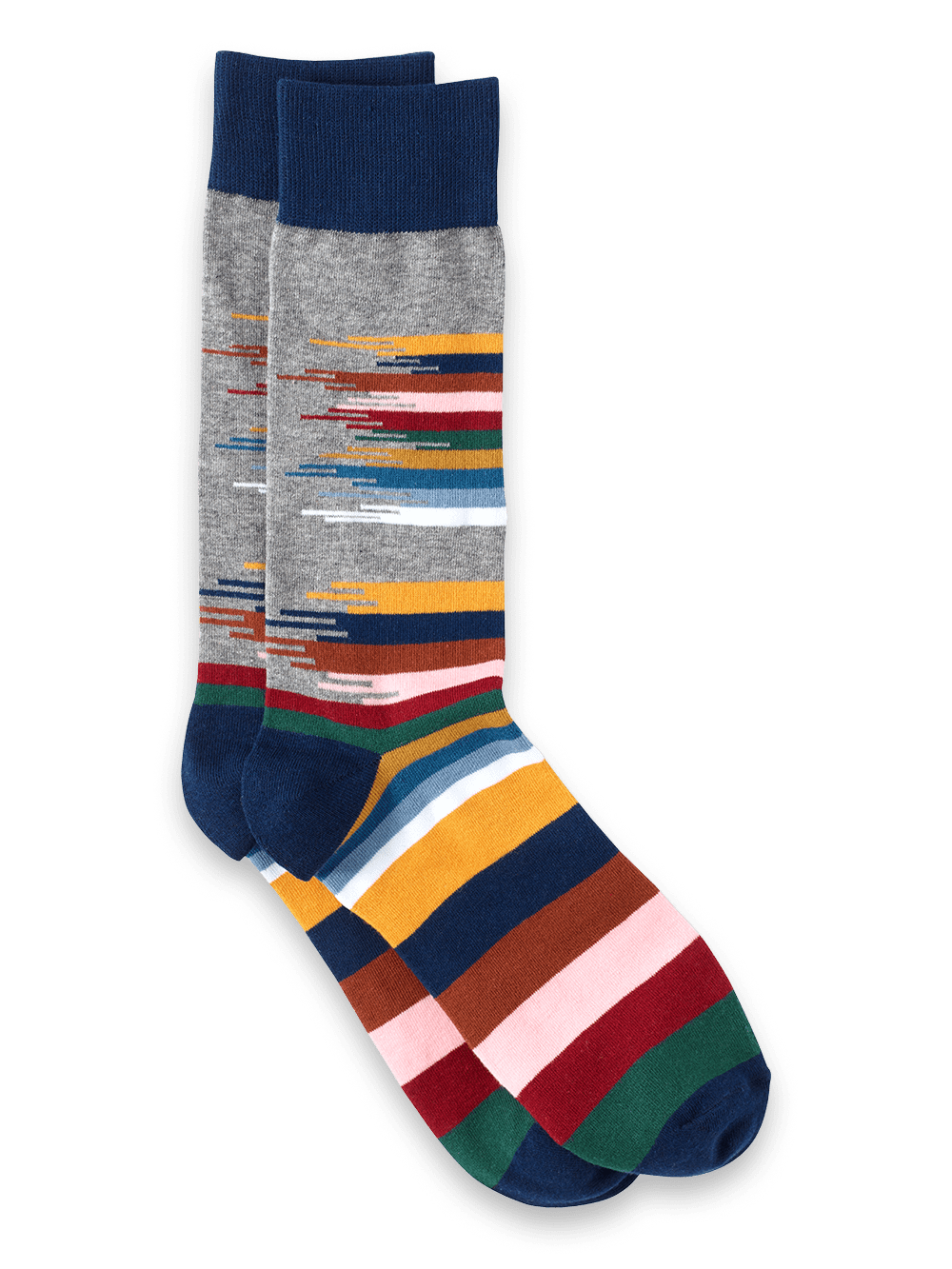 Product Image of Brush Strokes Cotton Blend Sock-Grey Multi