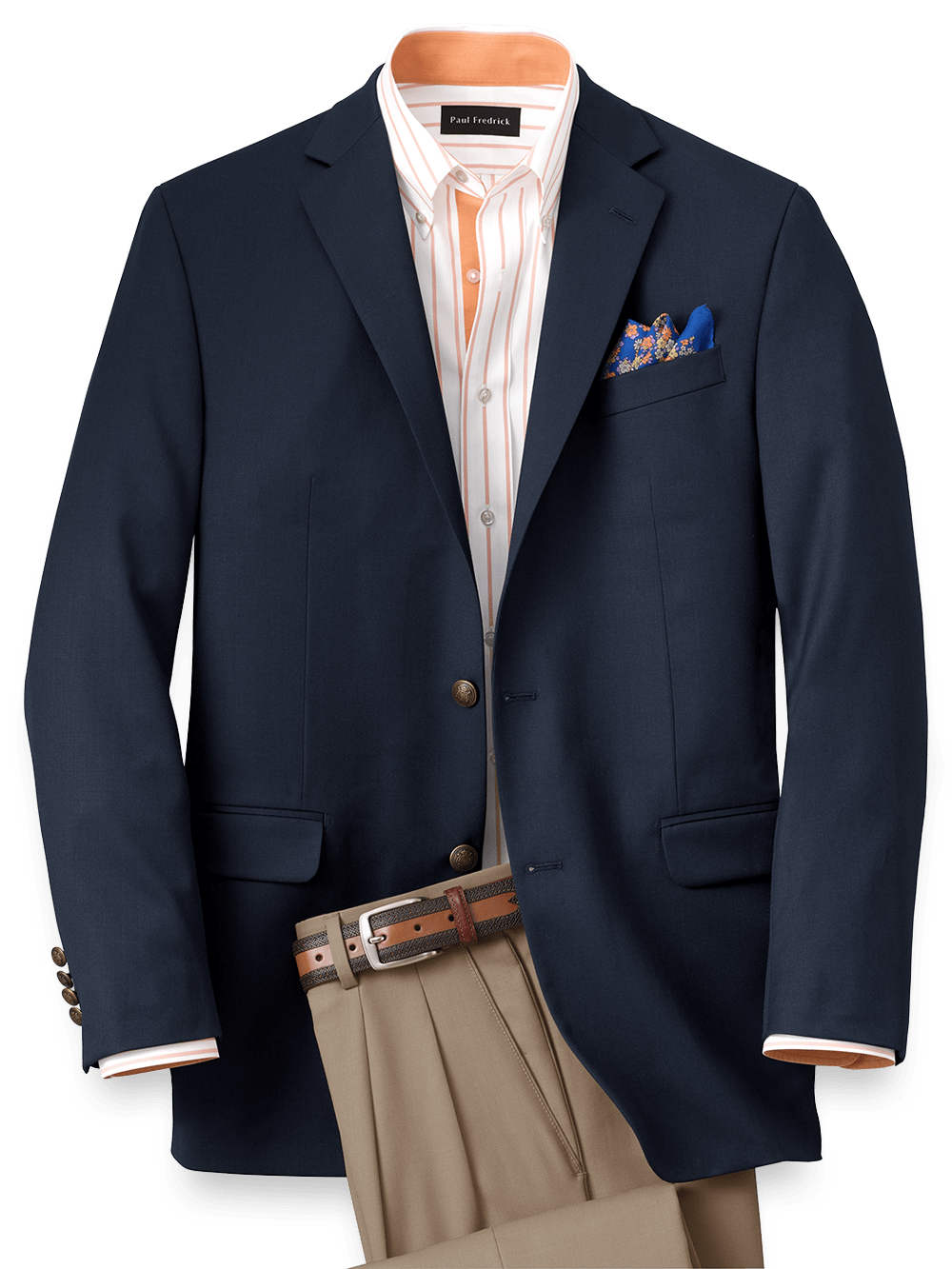 Product Image of Classic Fit Wool Travel Blazer-Navy