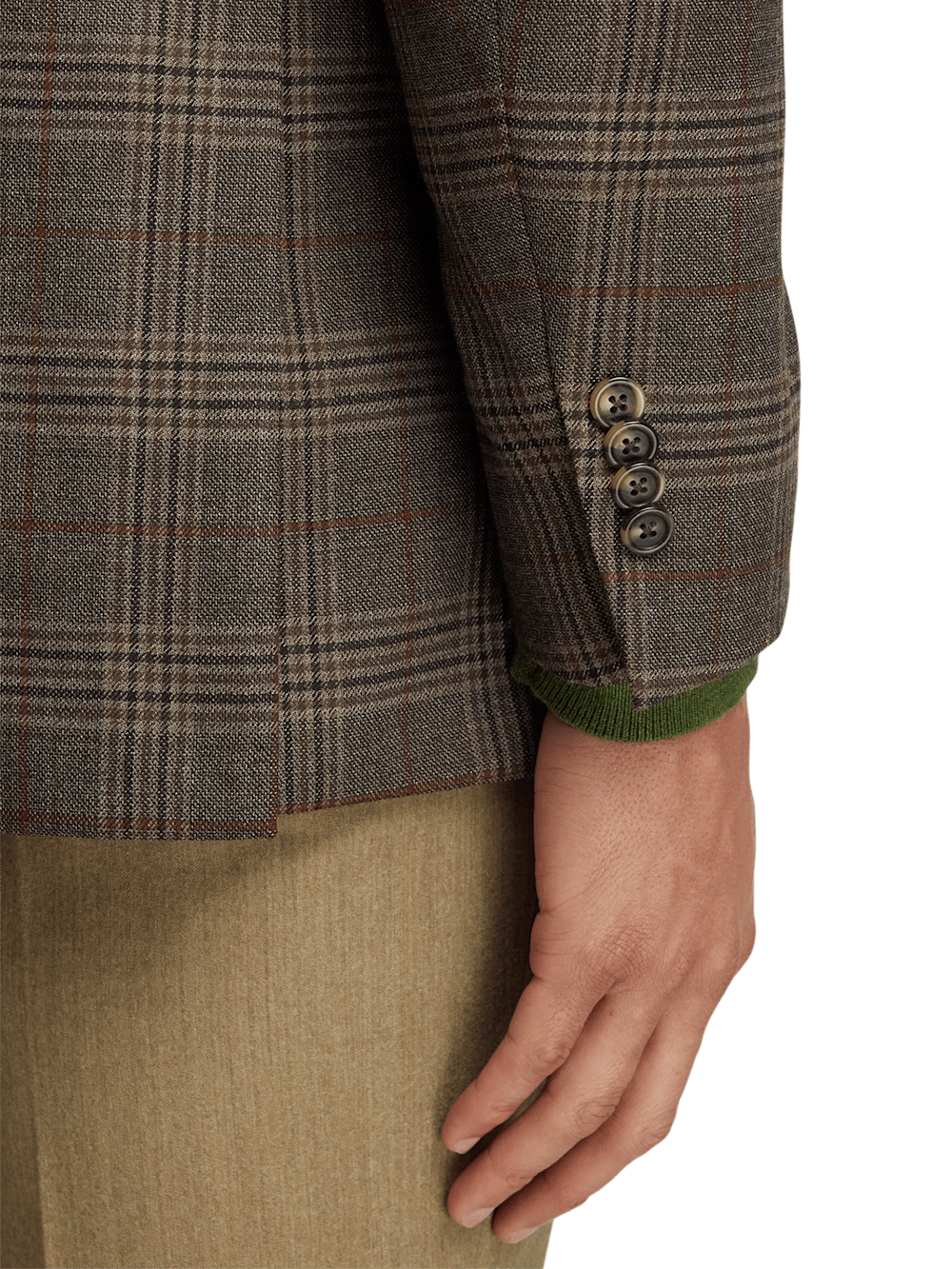 Alternate Image of Wool Plaid Single Breasted Notch Lapel Sport Coat-2